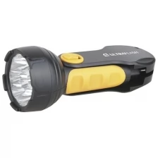 Ultraflash фонарь ручной LED3816 (акк. 4V 0.7Ah) 9светодиодн., черный+желт./пластик, вилка 220V (арт. 379646)